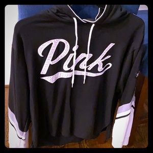 Black and white Victoria’s Secret hoodie